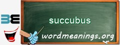 WordMeaning blackboard for succubus